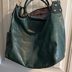 Hobo large Sheila leather satchel in dark green